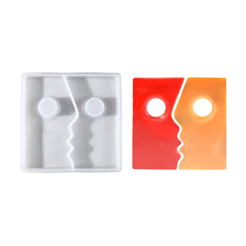 Gift Making Silicone Mold Plaster Mould for Abstract Kiss Face