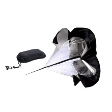 Training Running Umbrella with Resistance Parachute for Speed, Stamina, and Strength - Black, Adjustable Size