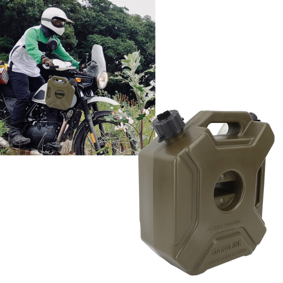 Shockproof 5L/1.3 Gal Fuel Storage Can For Utv Atv Motorcycles & Cars Green 7901348947589