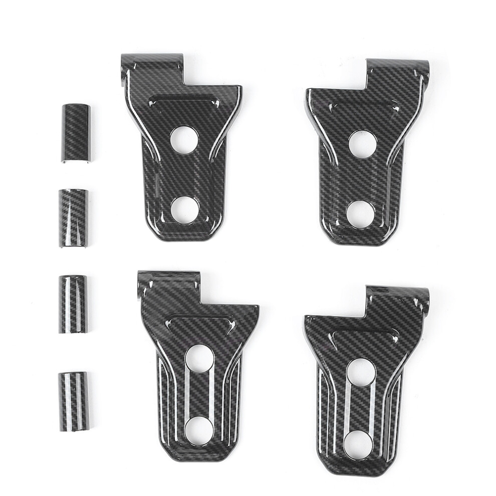 8Pcs Carbon Fiber Texture Door Hinge Cover Trim 8320539104614