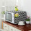 Microwave Oven Dust Cover, Microwave Oven Accessory, Oil Proof Cover, Black Triangle Pattern 1