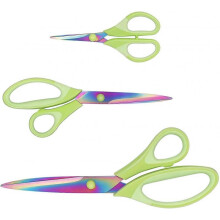 Office Scissors, Sewing Scissors, Left Handed Scissors, Titanium Scissors, Professional Super Sharp, Soft and Comfortable Handle, Multi-Purpose, Green