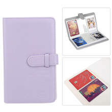 Universal Photo Storage Book 96 Pockets PU for Mini Series Cameras Purple