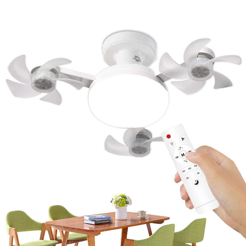 Ceiling Fans with Lights | Low Profile E27 Dimmable Ceiling Fan, Remote Control, Ideal for Living Room and Study