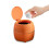 Mini Round Desktop Bin with Lid, Plastic, for Home, Kitchen, Bathroom, Office (Orange) 1