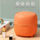 Mini Round Desktop Bin with Lid, Plastic, for Home, Kitchen, Bathroom, Office (Orange) 13