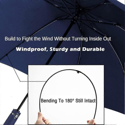 Umbrella Windproof Travel Umbrella Compact Folding Reverse Umbrella 1