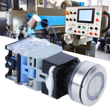 30mm Blauer Licht-Taster Schalter AC220V Selbstsperrung Industrielle Geräte