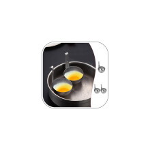 Egg Poacher Stainless Steel Cups, Non-Stick Poached Egg Maker Moulds with Hang Ear for Home Kitchen Cooking (1 PC)