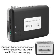 Portable Cassette Tape to MP3 Converter Adapter with USB Cable