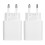 2 pezzi caricabatterie da muro USB-C PD da 25 W Type-C veloce 2