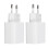 2 pezzi caricabatterie da muro USB-C PD da 25 W Type-C veloce 16