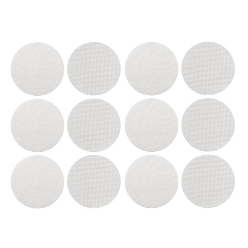 6 pezzi di cuscinetti rotondi antiscivolo, diametro 6 cm, bianchi. 2