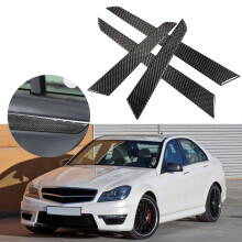 4PCS Interior Door Panel Cover Trim Real Carbon