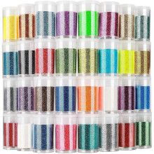 Fine Slime Glitter, Set of 32 Colors,  Extra Fine Epoxy Glitter for Resin, Assorted Craft Glitter Powder for Resin Arts Crafts, Body Face Nail Glitter