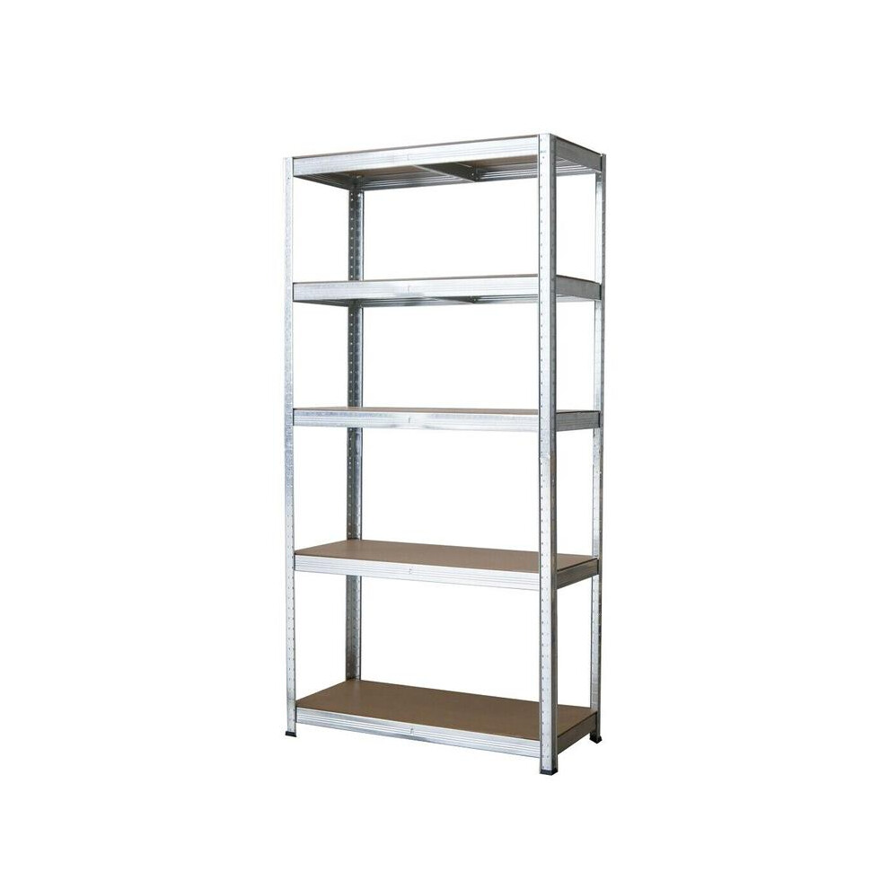 (Galvanised, 180X90x40cm) Jupiterjx Heavy Duty Boltless 5 Tier Racking Shed Garage Shelving Storage Shelves Steel Unit Metal Organiser 8011452224533