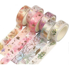 6 Rolls Tape Set Collection Scrapbooking Tape Decorative Masking Tape for DIY Crafts and Gift Wrapping Holiday Decoration Office Party Supplies