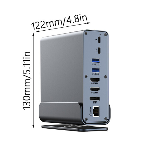 Versatility USB C Laptop Docking Station 15 in 1 Adapter with 2
