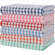 6-Pack Dish Towels, 16" x 25" Bulk Absorbent Cotton Kitchen Towels Super Soft Dish Towels for Dryware Bright and Colorful Tea Towels Kitchen Towels