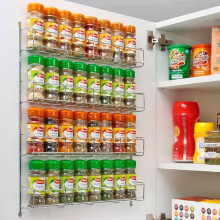 (3-layer) Spice Herb Jar Rack Holder Kitchen Door Cupboard Storage Wall 3 4 5 & 6 Tier Organiser