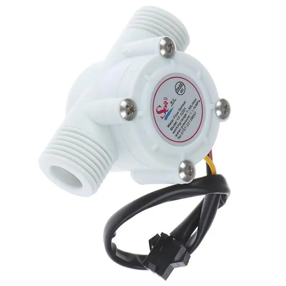 Water Flow Sensor 1-30L/Min Meter Flowmeter Counter For Arduino 1/2'' Control Switch Compatible With Liquid Measurement 6038364322586