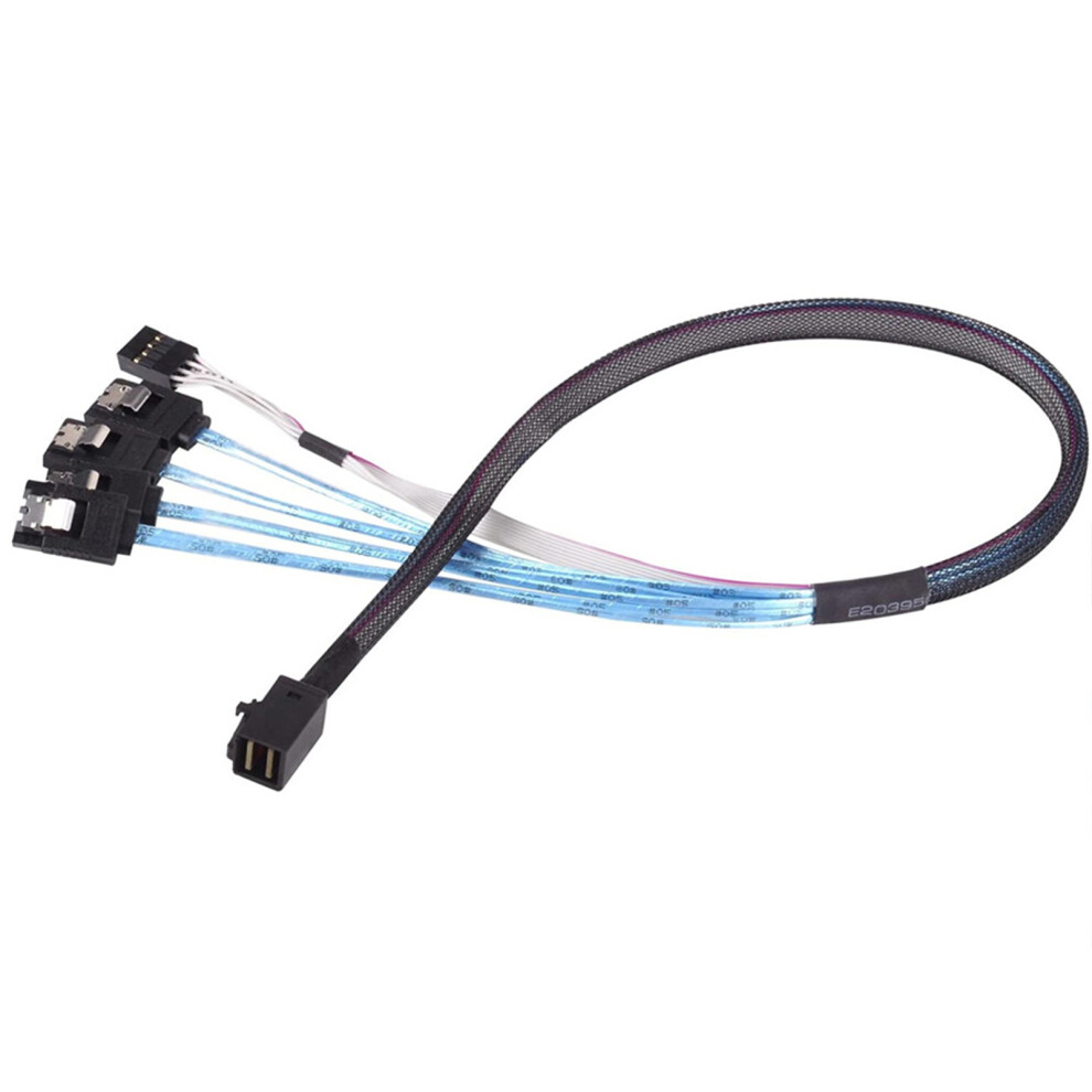 Minisas Interfaces Sff-8643 To 4Sata Port 7Pin Connection Cable 7627000076908