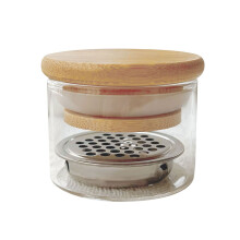 Functional Nail Glitters Wash Cup With Stainless Steel Partition