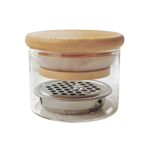 Functional Nail Glitters Wash Cup With Stainless Steel Partition
