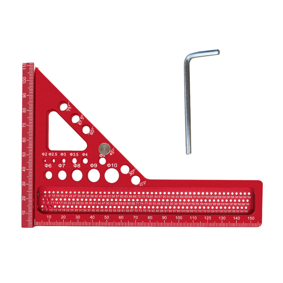 Multiple Angles Measuring Ruler Triangular Layout Measuring Tool 7627000078377