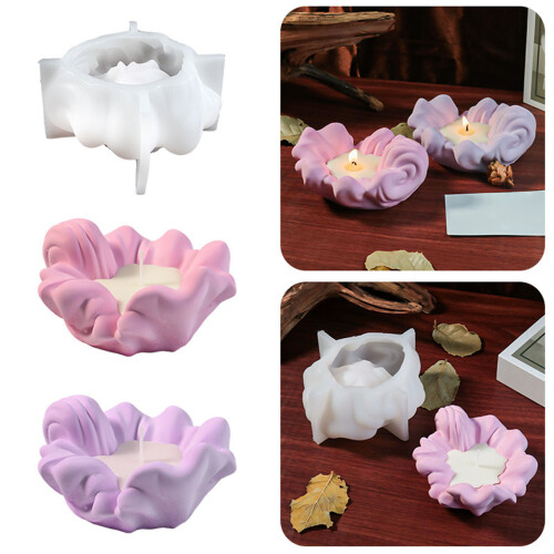 Easy Release Silicone Mold Set for Spindrift Shaped Candle and 1