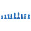 32PCS Blue White Chess Set: Durable Portable 49mm King Chessmen 11