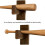 Baseball Bat Display Wall Mount, Softball Bat Rack for Horizontal Display, Solid Wood with Soft Felt and Hidden Screws 5