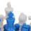 32PCS Blue White Chess Set: Durable Portable 49mm King Chessmen 8