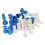 32PCS Blue White Chess Set: Durable Portable 49mm King Chessmen 9