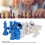 32PCS Blue White Chess Set: Durable Portable 49mm King Chessmen 5