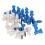 32PCS Blue White Chess Set: Durable Portable 49mm King Chessmen 15