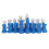 32PCS Blue White Chess Set: Durable Portable 49mm King Chessmen 12