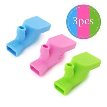 3pc Kitchen Sink Faucet Extender Rubber Elastic Nozzle Guide Children Water Saving Tap