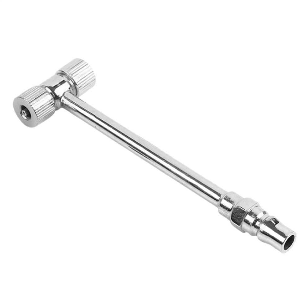 Tire Inflator Chuck Heavy Duty Double Head Foot Tire Inflation Tool With Pressure Gauge For Cars Buses Motorcycles 6447073609626