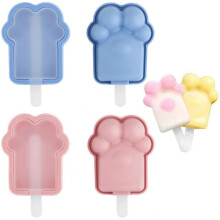 Ice Pop Maker, [4-Pack] PP & Food-Grade Silicone Popsicle Makers, Family DIY Frozen Ice Popsicle Maker with Sticks,Pink & Blue