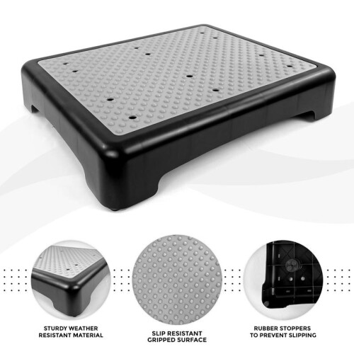 (Half Step Stool ) 1 2 3 Step Ladder Folding Portable Compact Heavy Duty Iron Anti-Slip Mat Stool