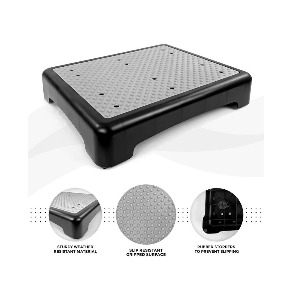 (Half Step Stool ) 1 2 3 Step Ladder Folding Portable Compact Heavy Duty Iron Anti-Slip Mat Stool 8011452220955