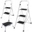 (1 Step Stool ) 1 2 3 Step Ladder Folding Portable Compact Heavy Duty Iron Anti-Slip Mat Stool 2