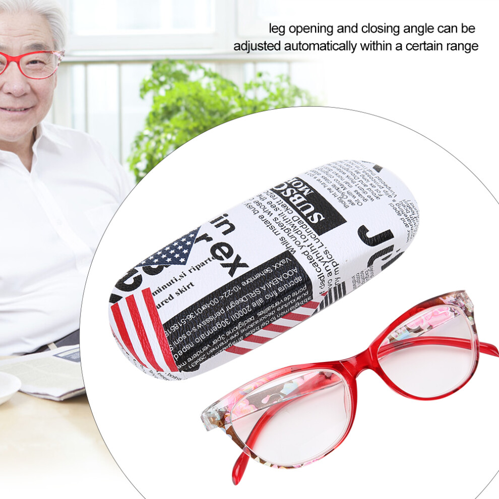 Red Unisex Reading Glasses +200 Lightweight PC Frame Stylish Eyewear
