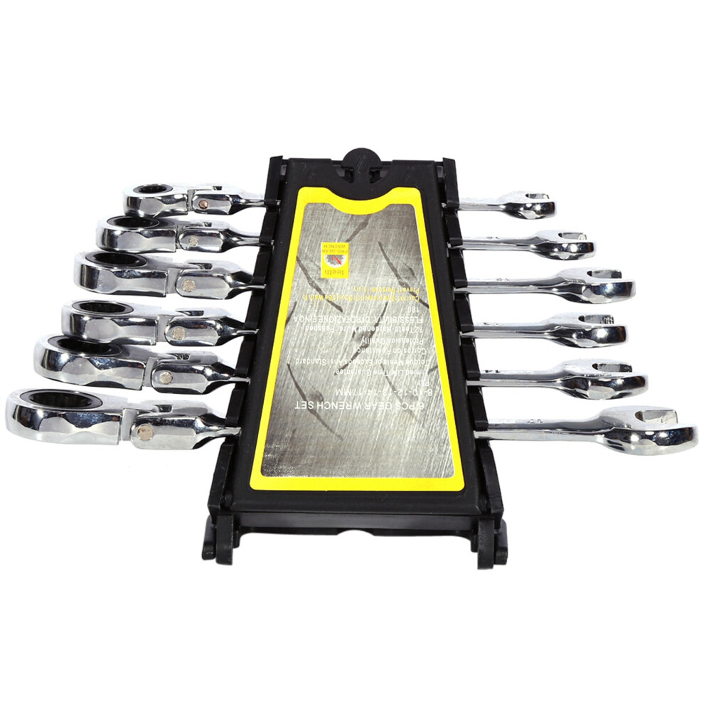 6pcs Ratchet Combination Wrench Spanner Hand