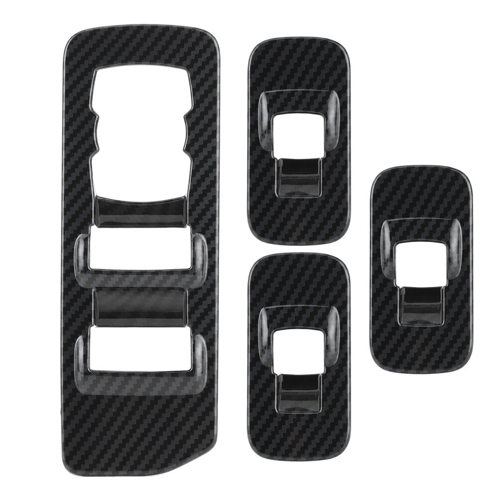 4Pcs Window Lift Adjust Panel Switch Trims Carbon 8320539110288