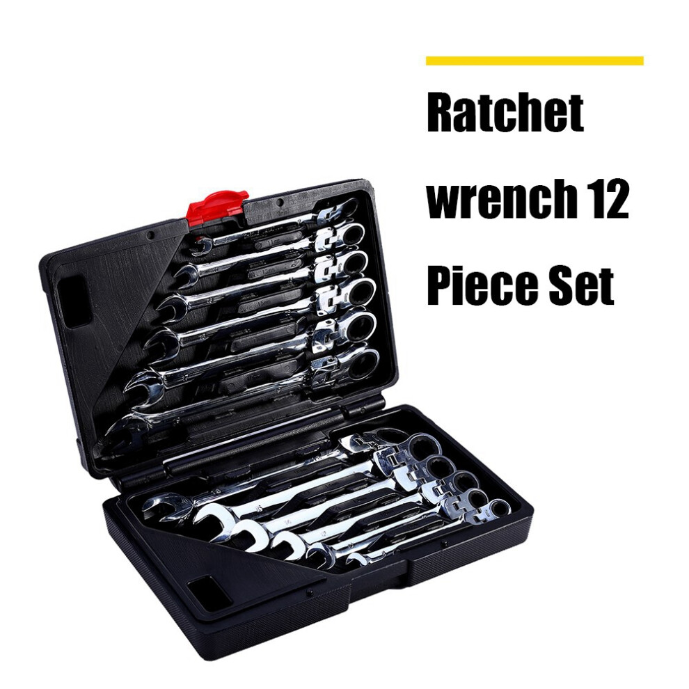 12 Piece Flexible Combination Spanners Ratchet