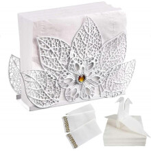 table Napkin Holder Elegant Paper Napkin Holder Tree Leaves Shaped Napkin Holder Hollow Out Metal Table Decoration for Table Countertop Off