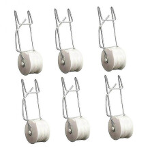 Tomato Support Hooks Trellis Roller Hooks with 15m Twine for Tomato Plant Greenhouse Gardening6 Pcswhite)