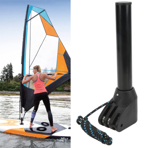 Windsurf Windsurfing Mast Extension Rod Base Mount & Rope 2